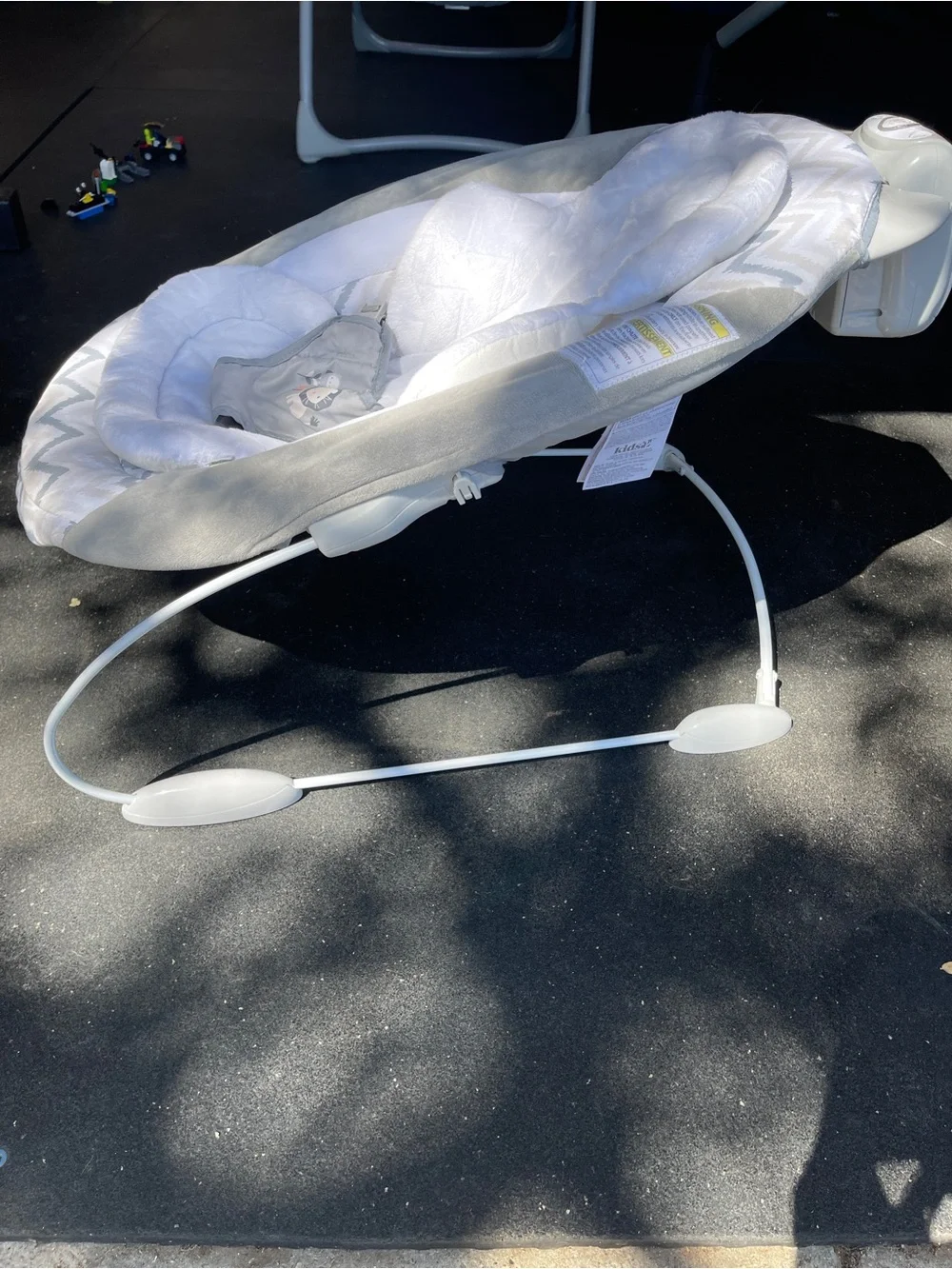 Gray and White Baby Bouncer Seat - Ingenuity